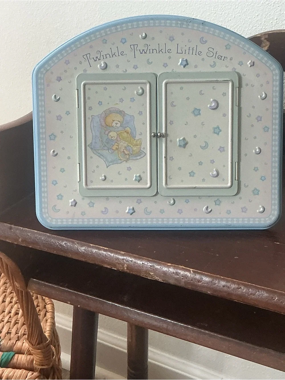 Vintage Twinkle Twinkle Little Star Blue Nursery picture frame Eden toys rare - Picture 11 of 14